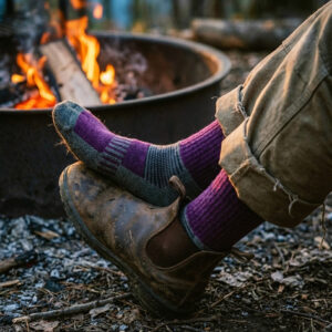 Purple-Walking-Boot-Sock